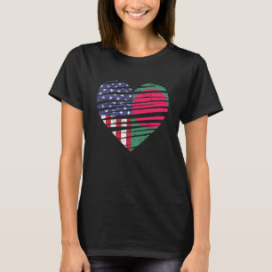 Bangladesh American Grown Heart USA Patriot Herita T-Shirt