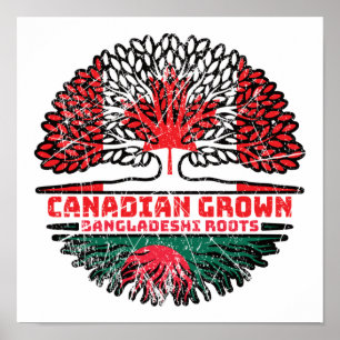 Bangladesh Bangladeshi Canadian Canada Tree Roots Poster