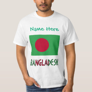Bangladesh Bangladeshi Flag Green Personalised  T-Shirt