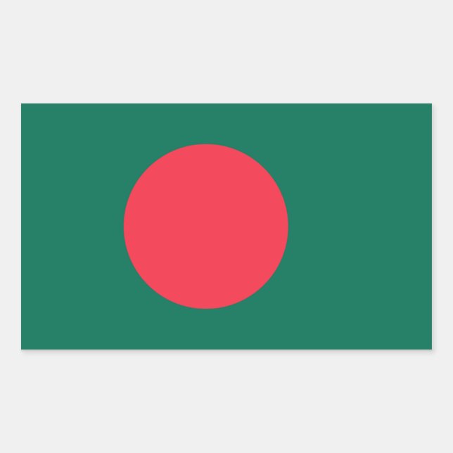 Bangladesh/Bangladeshi Flag Rectangular Sticker (Front)