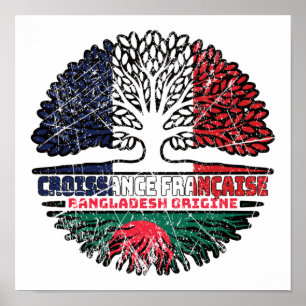 Bangladesh Bangladeshi French France Tree Roots Poster