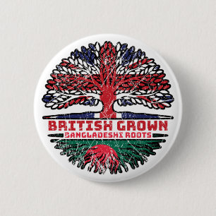 Bangladesh Bangladeshi Uk United Kingdom British 6 Cm Round Badge