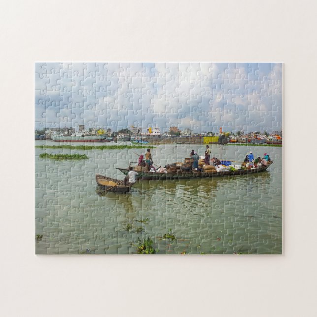 Bangladesh Boat People. Jigsaw Puzzle (Horizontal)