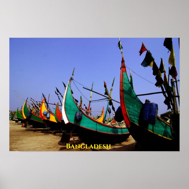 Bangladesh Boats Poster (Front)