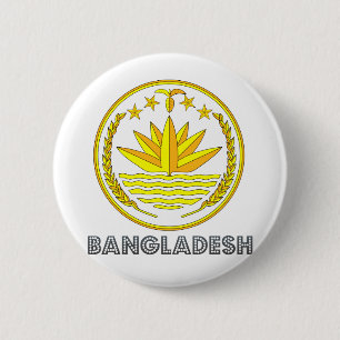 Bangladesh Coat of Arms 6 Cm Round Badge