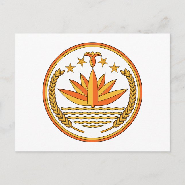 Bangladesh Coat of Arms Postcard (Front)