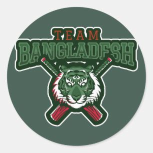 Bangladesh Cricket Classic Round Sticker