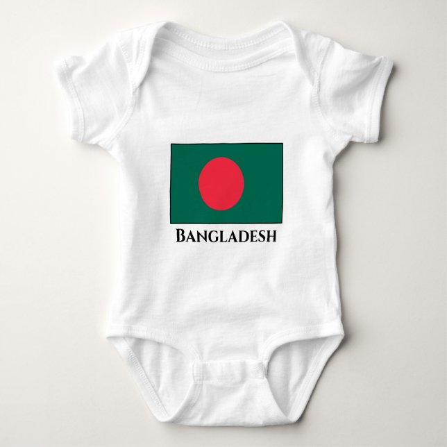 Bangladesh Flag Baby Bodysuit (Front)