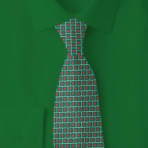 Bangladesh Flag Brick Pattern Tie