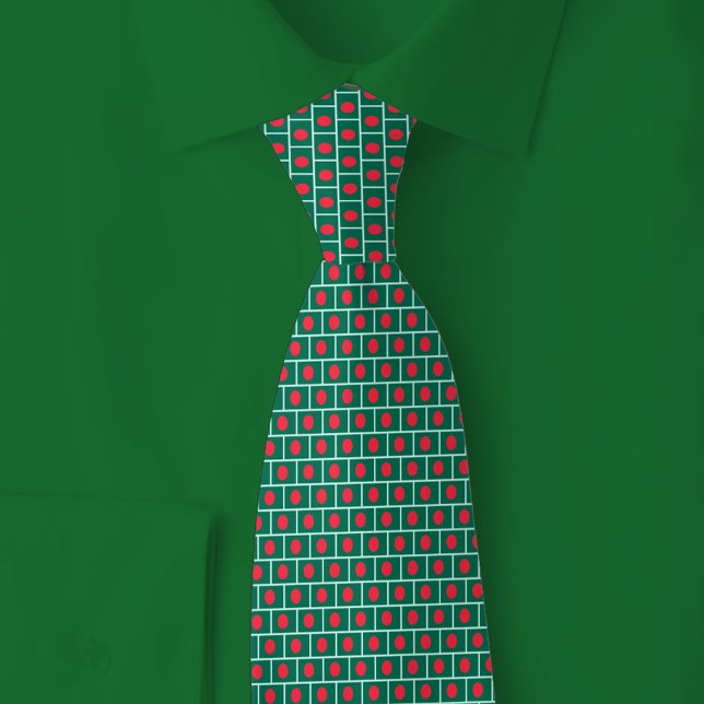Bangladesh Flag Brick Pattern Tie (Creator Uploaded)