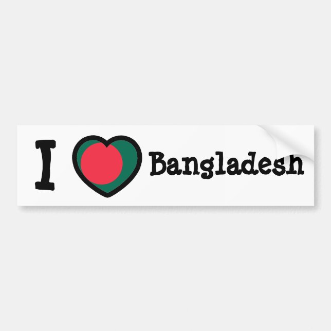Bangladesh Flag Bumper Sticker (Front)