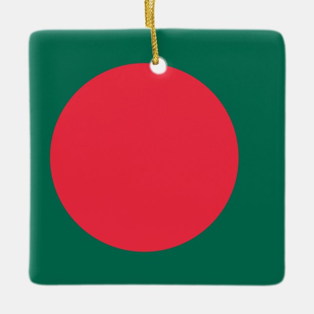 Bangladesh Flag Ceramic Ornament (Front)