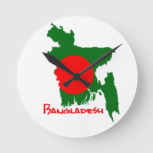 Bangladesh flag clock round (Front)