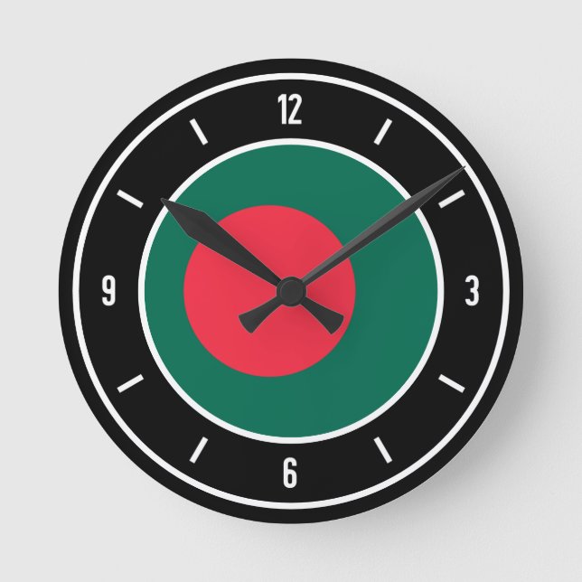 Bangladesh Flag Elegant Round Clock (Front)