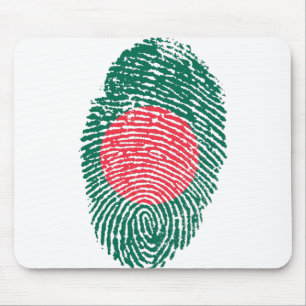 Bangladesh Flag Fingerprint Country Pride Mouse Mat
