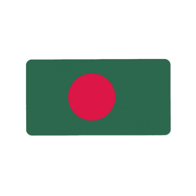 Bangladesh flag label (Front)