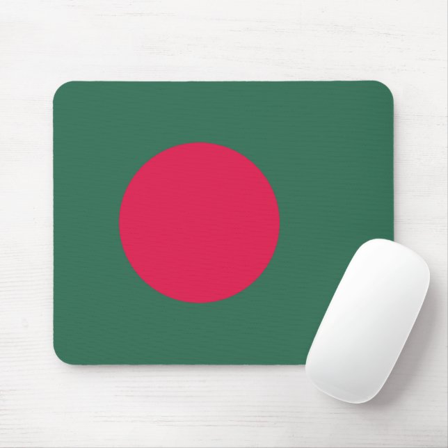 Bangladesh flag mouse mat (With Mouse)