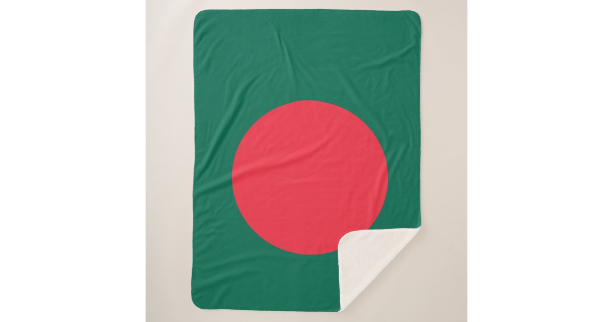 Bangladesh flag Sherpa Blanket Zazzle