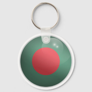 Bangladesh Glossy Circle Flag Key Ring
