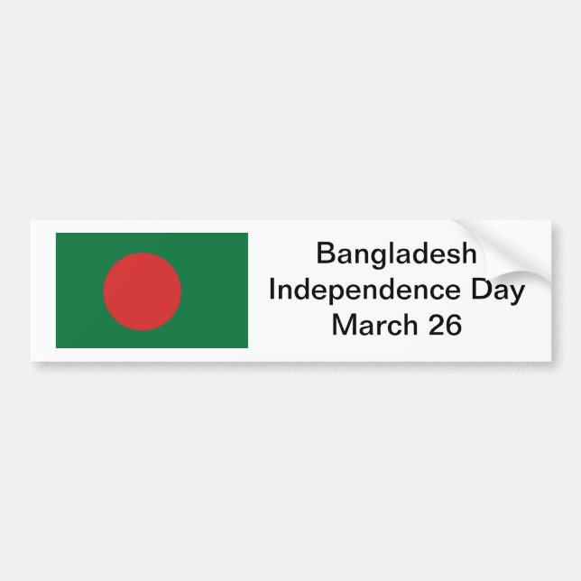 Bangladesh Independence Day Bumper Sticker (Front)