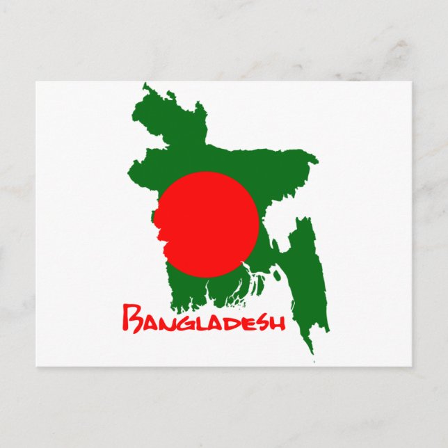 Bangladesh Map / Bangladesh Map Postcard (Front)