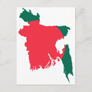 Bangladesh map BD Postcard