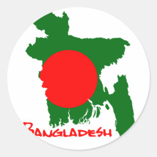 Bangladesh Map Classic Round Sticker