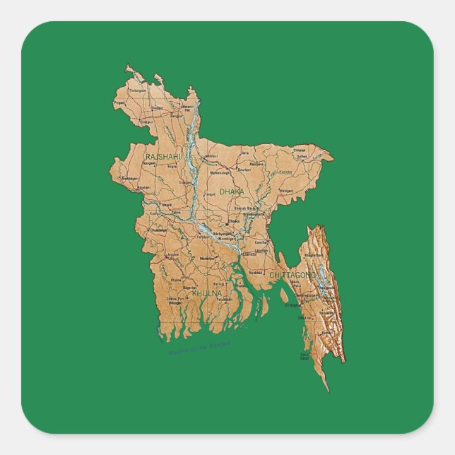 Bangladesh Map Sticker (Front)