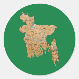 Bangladesh Map Sticker