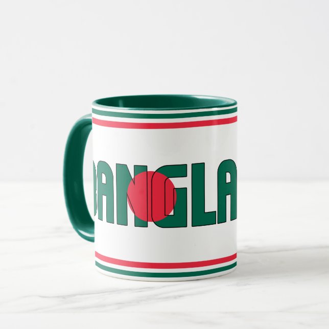 Bangladesh National Flag Patriotic Coffee Mug (Front Left)