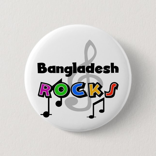 Bangladesh Rocks 6 Cm Round Badge (Front)