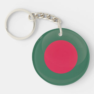 Bangladesh  Round Icon Flag Key Ring