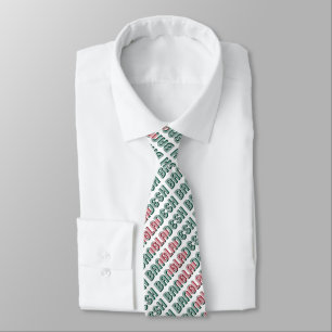 Bangladesh South Asia Typography Flag Colours Tie
