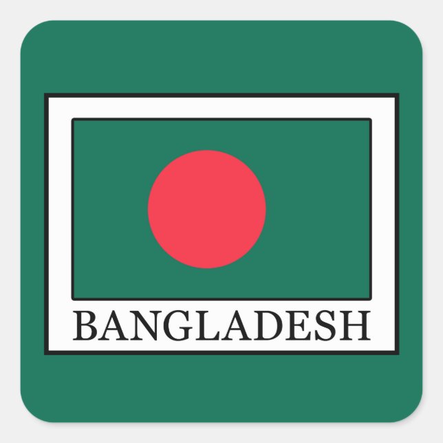 Bangladesh Square Sticker (Front)