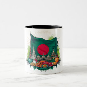 Bangladesh-Themed Mug with Iconic Symbols