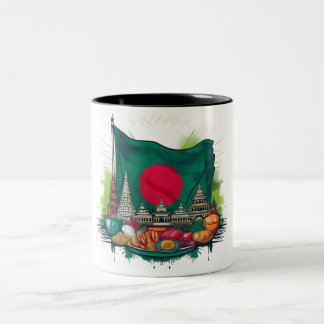 Bangladesh-Themed Mug with Iconic Symbols