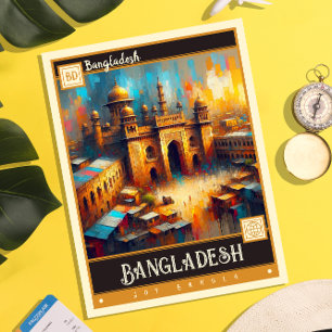 Bangladesh Vintage Painting Postcard
