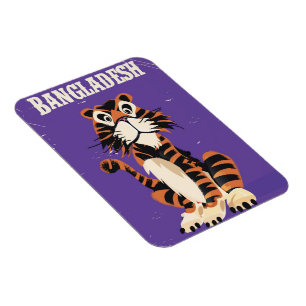 Bangladesh Vintage travel poster cartoon Magnet