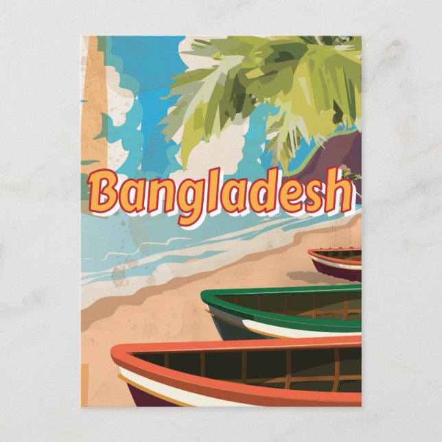 Bangladesh Vintage vacation Poster Postcard (Front)