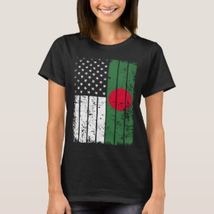 Bangladeshi American Flag T Shirt Bangladesh USA