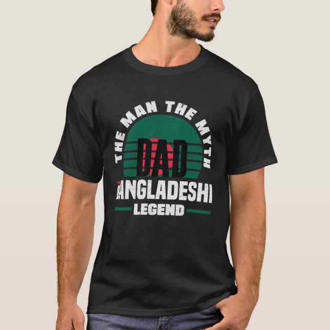 Bangladeshi Bangladesh Bangladeshi Flag Fathers Da T-Shirt (Front)