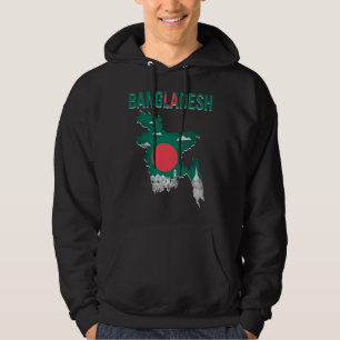 Bangladeshi  Bangladesh Country Map Flag Hoodie