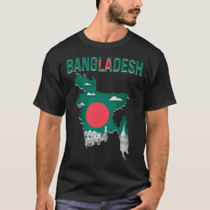 Bangladeshi Bangladesh Country Map Flag T-Shirt