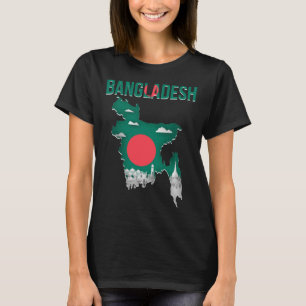 Bangladeshi  Bangladesh Country Map Flag T-Shirt
