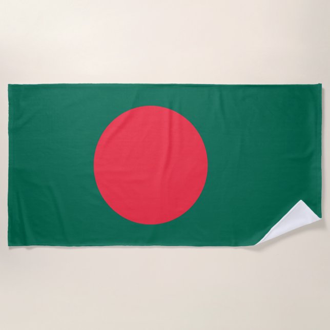 Bangladeshi Flag (Bangladesh) Beach Towel (Front)
