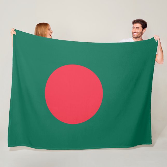 Bangladeshi Flag (Bangladesh) Fleece Blanket (In Situ)