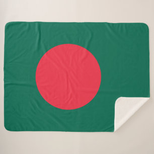 Bangladeshi Flag (Bangladesh) Sherpa Blanket