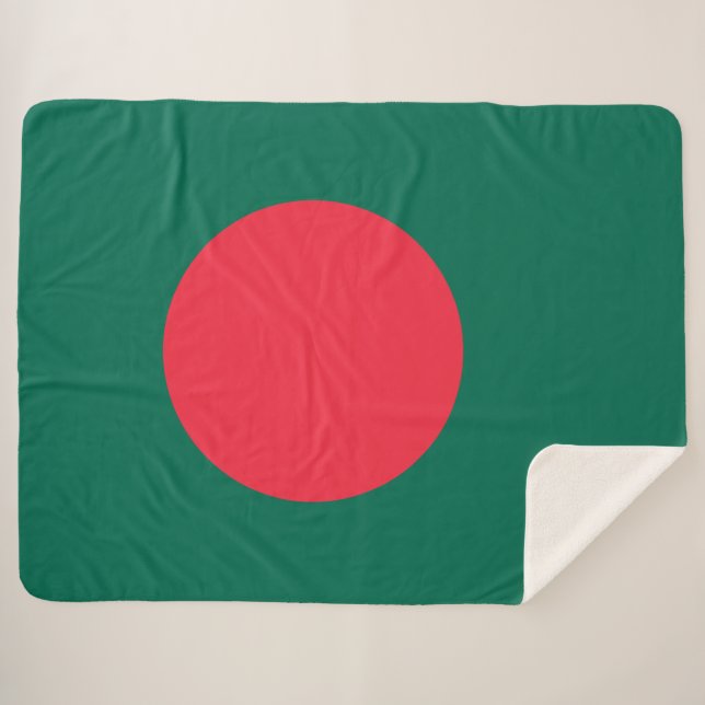 Bangladeshi Flag (Bangladesh) Sherpa Blanket (Front (Horizontal))