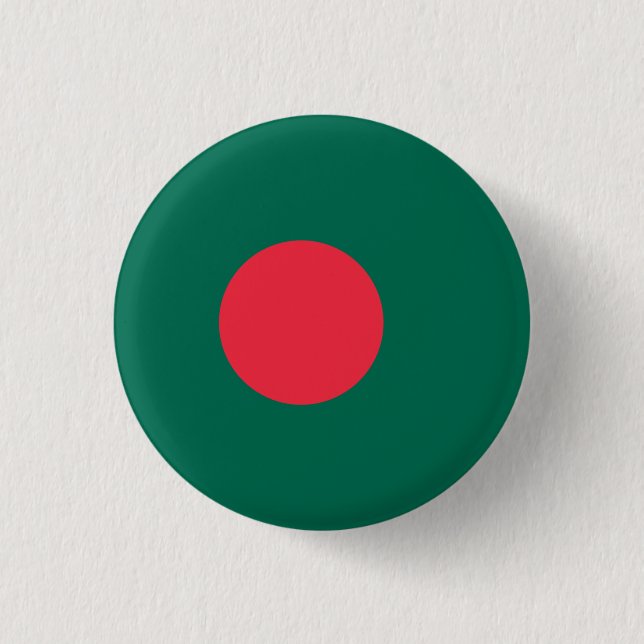 Bangladeshi Flag, Flag of Bangladesh 3 Cm Round Badge (Front)