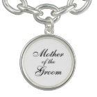 Bangle Bracelet With Mother of the Groom Charm
